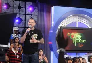 Ready to Go - DJ Prostyle announces the BET Music Matters tour headlined by Kendrick Lamar at 106 &amp; Park, September 7, 2012. (Photo: John Ricard / BET).