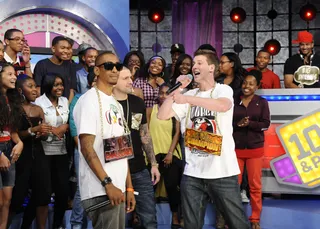 See Ya - Freestyle Friday battle: Charron retaliates against Q Bangz at 106 &amp; Park, September 7, 2012. (Photo: John Ricard / BET).