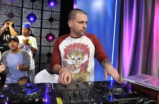 I'll Spin For You - DJ Prostyle on set at 106 &amp; Park, September 5, 2012. (Photo: John Ricard / BET).
