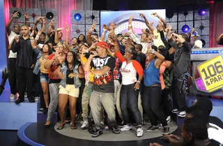 Get Live - DJ Lyve hypes the livest audience at 106 &amp; Park, September 5, 2012. (Photo: John Ricard / BET).