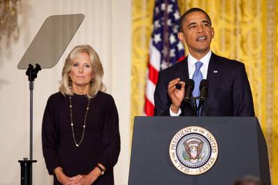 Committed to Education&nbsp; - As second lady, Dr. Biden has toured the country to draw attention to the importance of community colleges. In 2010, she hosted the first White House Summit on Community Colleges with President Obama. As a young woman, she attended a junior college in Pennsylvania, where she studied fashion merchandising, though she would eventually shift her focus to studying English. (Photo: Brendan Hoffman/Getty Images)