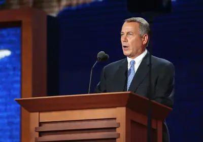 John Boehner - &quot;[President Obama] can't fix the economy because he doesn't know how it was built. So in 70 days when the American people walk into the voting booth, what should we do? Throw him out,&quot; the&nbsp;Speaker of the U.S. House of Representatives said on Tuesday.&nbsp;(Photo: Spencer Platt/Getty Images)