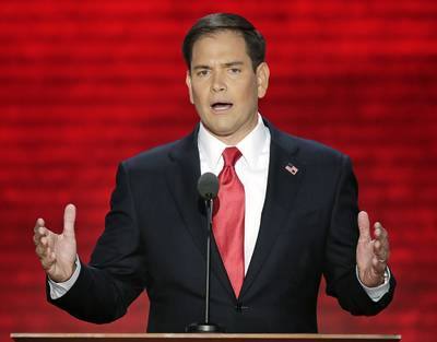 Sen. Marco Rubio - &quot;Our problem with President Obama isn’t that he’s a bad person. By all accounts, he too is a good husband, and a good father — and thanks to lots of practice, a pretty good golfer. Our problem is he’s a bad president,&quot; said the U.S. Senator from Florida on Thursday.&nbsp;(Photo: AP Photo/J. Scott Applewhite)