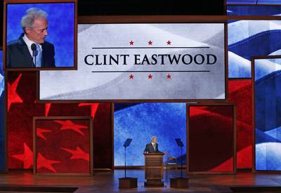Clint Eastwood - &quot;How do you handle the promises you've made? What do you say?&quot; Clint Eastwood asked an empty chair that was supposed to symbolize President Obama. &quot;I know even some of the people in your party were disappointed you didn't close Gitmo,&quot; the Guantanamo prison.(Photo: AP Photo/J. Scott Applewhite)