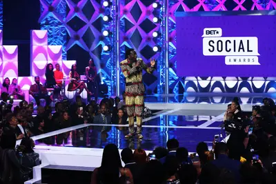 Michael Blackson Welcomes You to the BET Social Awards! - (Photo: Bennett/Raglin/Getty Images)
