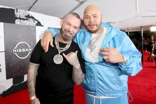 Paul Wall and Fat Joe displayed unity and lots of bling on the red carpet. - Watch the 2021 BET Hip Hop Awards on Tuesday, October 5 at 9 PM ET/PT. (Photo by Johnny Nunez/2021 BET Hip Hop Awards/Getty Images for BET)