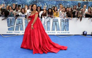 Rihanna - Rihanna&nbsp;turns heads at the Valerian European Premiere at Cineworld Empire in London's Leicester Square. (Photo: Kirwin, PacificCoastNews)