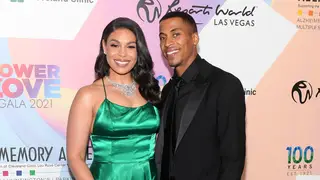Jordin Sparks and Dana Isaiah attend the 25th annual Keep Memory Alive 'Power of Love Gala' benefit for the Cleveland Clinic Lou Ruvo Center for Brain Health at Resorts World Las Vegas on October 16, 2021 in Las Vegas, Nevada. 