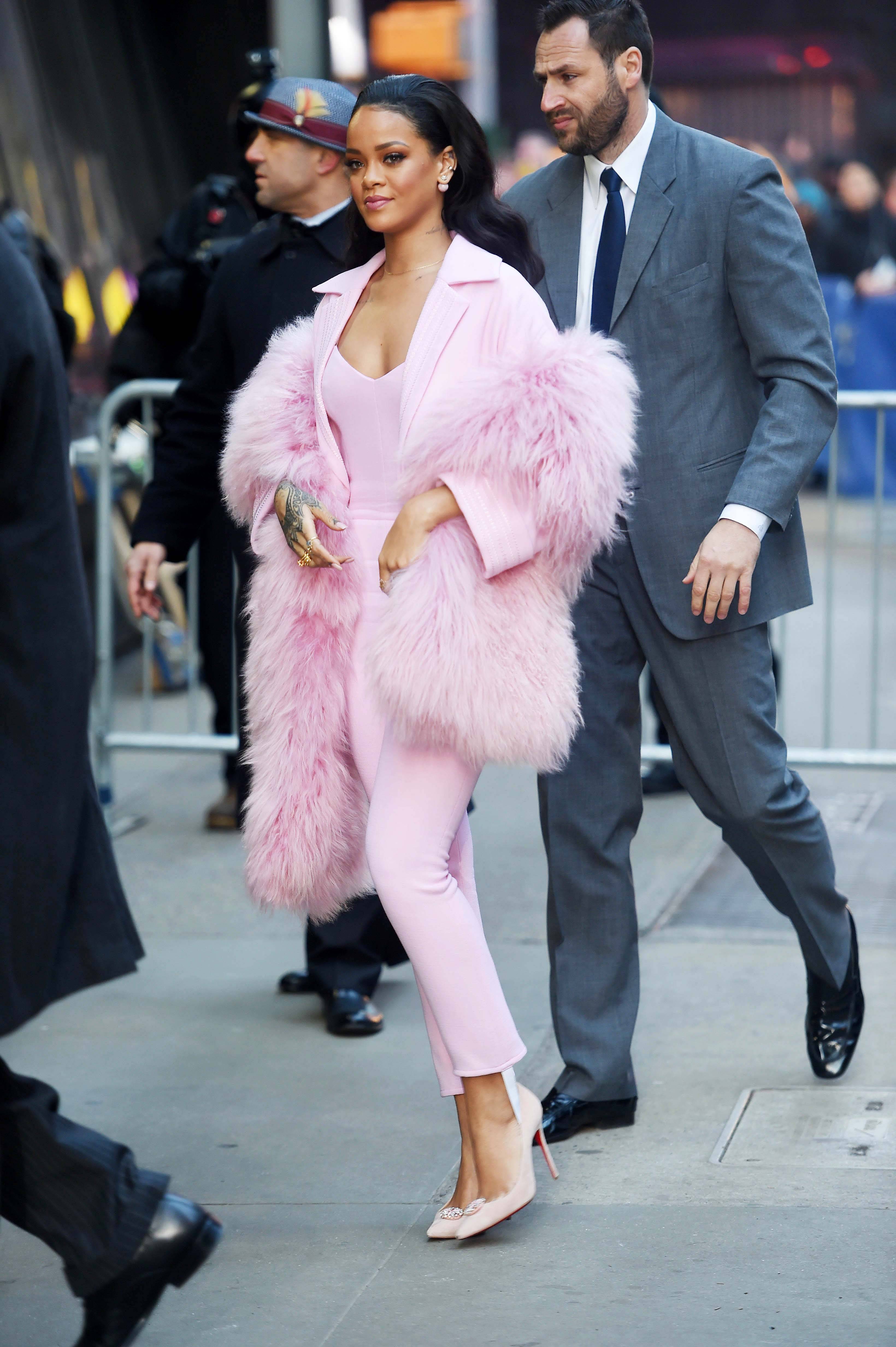 When we saw Rihanna Image 1 from See Every Single Pink Outfit Rihanna Has Ever Worn BET