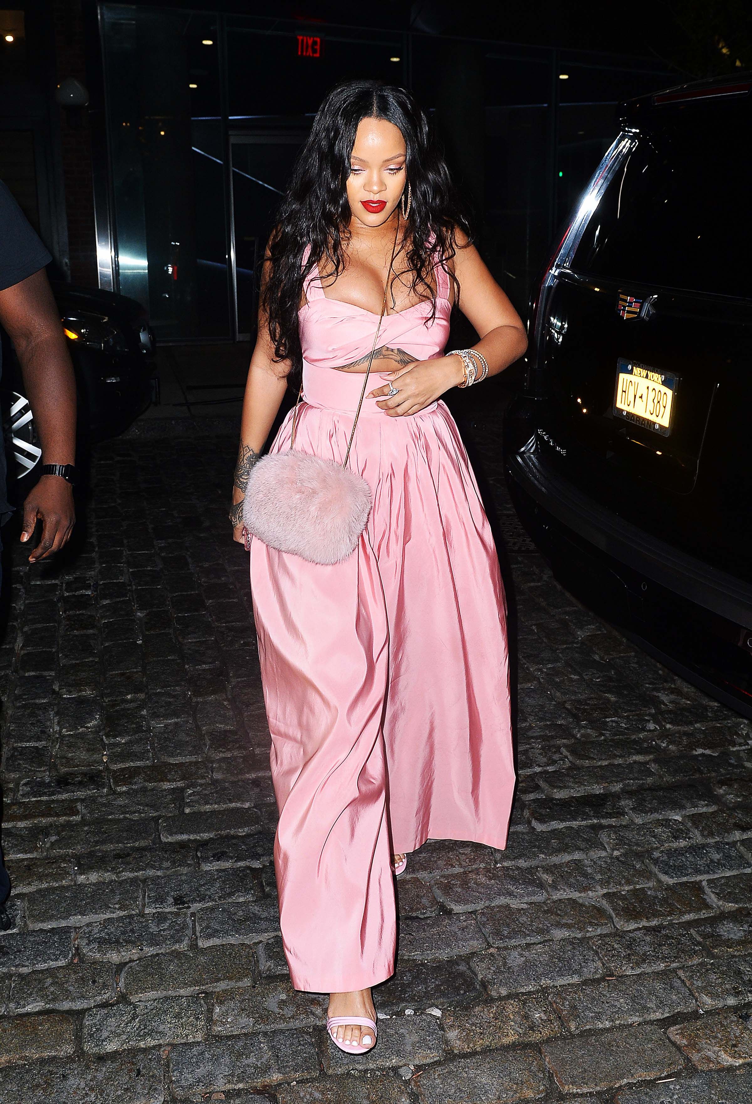 Rihanna Pink Dress