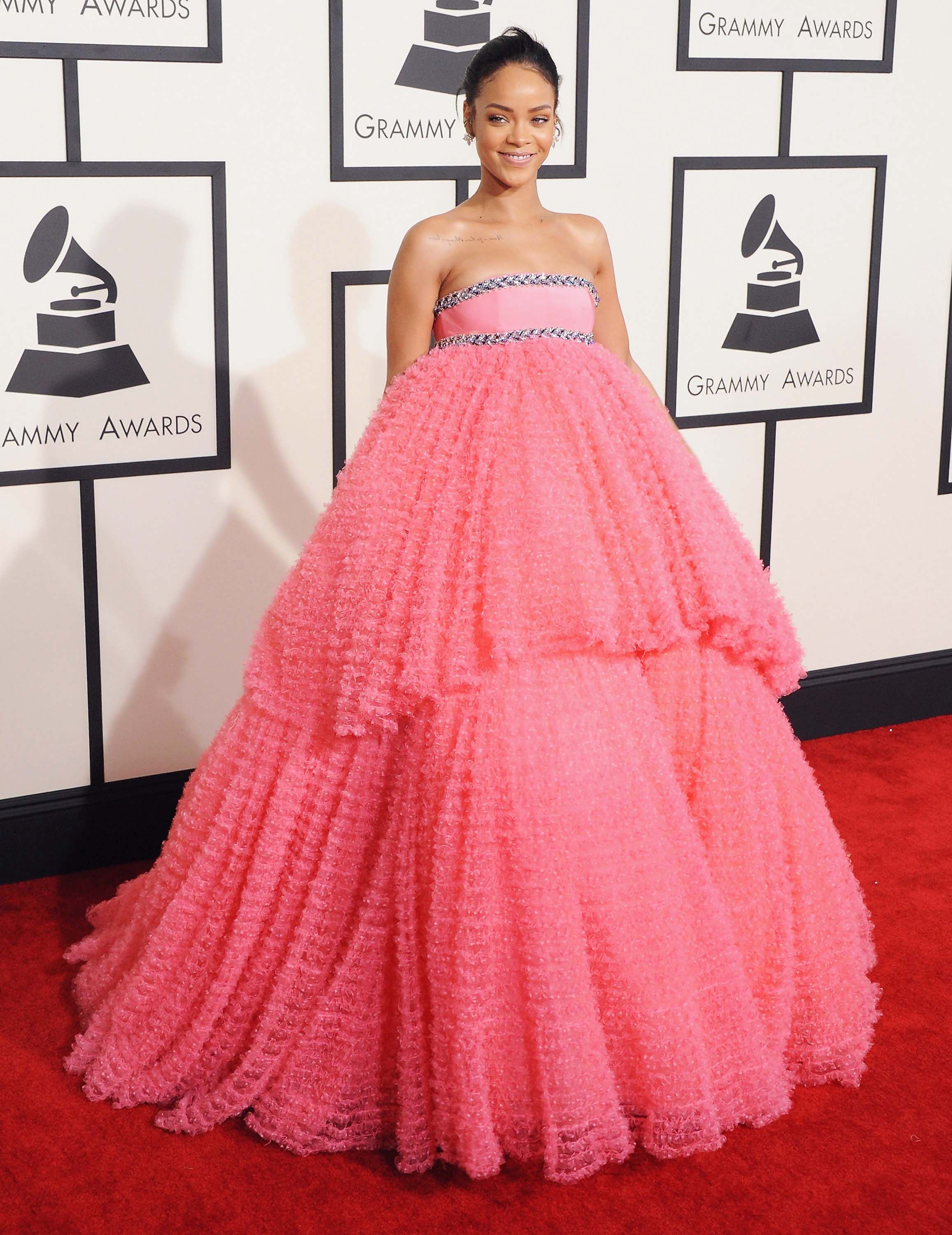 Rihanna Pink Dress