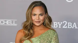 Chrissy Teigen arrives for the 2019 Baby2Baby Fundraising Gala at 3Labs in Culver City, California on Nov. 9, 2019. 