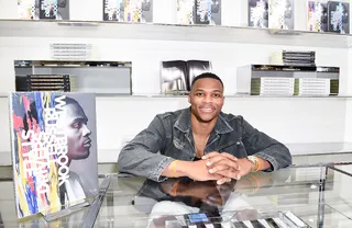 Fashionable Author - Russell Westbrook at his Style Drivers book launch in NYC.(Photo: Joe Schildhorn/BFA/REX/Shutterstock)