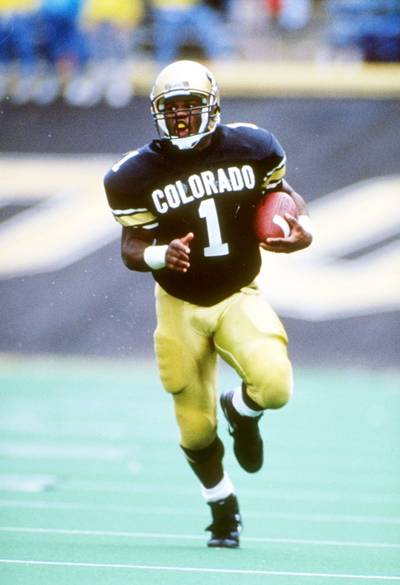 University of Colorado vs. University of Missouri (1990) - In an October 6, 1990, game, officials allowed the Colorado Buffaloes a fifth down, which they used to score a game-winning touchdown against the Missouri Tigers with a final score of 33-31.&nbsp;(Photo: Tom DeFrisco/ Getty)