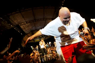 No. 1 - In the spirit of fad dances and catchy tunes, people will always reference Fat Joe's "Lean Back." It was 2004, Scott Storch was one of the hottest hip hop producers in the game and Remy Ma and Fat Joe knocked this Terror Squad track straight out of the park. The single made so many waves in the industry that it hit No. 1 on the Billboard charts. &nbsp; (Photo: Dan Kitwood/Getty Images)