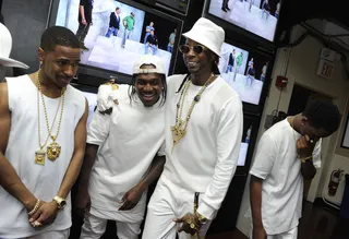 G.O.O.D Boys - G.O.O.D. Music artists, Big Sean, Pusha T and 2 Chainz at 106 &amp; Park, September 19, 2012. (Photo: John Ricard / BET)