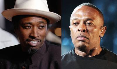 Eddie Griffin Lights Up With Dr. Dre - Eddie Griffin was featured on two raw skits, &quot;Bar One&quot; and &quot;Ed-ucation,&quot; on Dr. Dre's Chronic 2001 album.&nbsp;  (Photos from left: UPI Photo/ Phil McCarten /Landov, Christopher Polk/Getty Images)