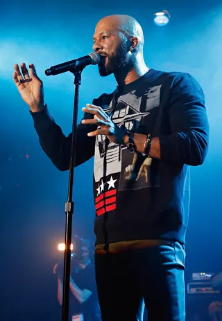 "Out on Bond" featuring Vince Staples - Common and Vince Staples speak on the constant revolving prison door and the pressures to play in the game no matter the consequences. Vince breaks it down with bars like, "Your mind gone, life don't seem much bigger than your time zone/Broke as the rich get richer/Blunt burnt lips and a worn out liver/That's everyday livin', guns everywhere chillin'."(Photo: Cindy Ord/Getty Images)