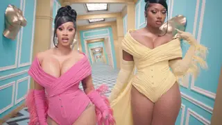 Cardi B and Megan Thee Stallion on BET Buzz 2021