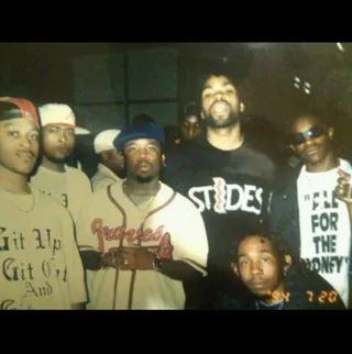 Sleepy Brown @dungeonfamsleepy - The DF shows some southern hospitality to the Wu-Tang&nbsp;as Method Man and Inspectah Deck connect with 'Kast and The Mob&nbsp;backstage at a show in 1994. &nbsp;(Photo: Sleepy Brown via Instagram)