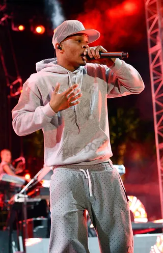 Clear Lines - T.I. was the first of Pharrell's second-week guests. He joined P to perform their massive summer single, "Blurred Lines," and it clearly rocked the crowd.(Photo: C Flanigan/FilmMagic)