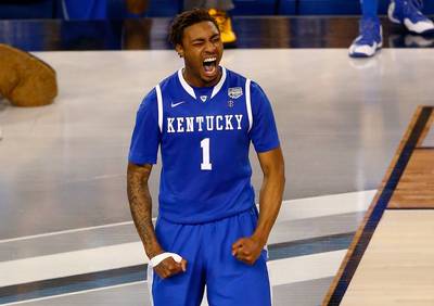 10. Philadelphia 76ers—James Young (Kentucky) - Kentucky's James Young threw down a dunk so ferocious against UConn&nbsp;in the NCAA Championship game this year, that it was almost like the 6-6 guard was telling the NBA to watch out. A shooter with freakish explosion to his game, James and Andrew Wiggins would have the Philadelphia walking out the Draft feeling like Rocky Balboa just beat Apollo Creed. Dare we go as far as to say a low playoff spot for the Sixers led by their two rookies in the East next year?&nbsp;(Photo: Tom Pennington/Getty Images)