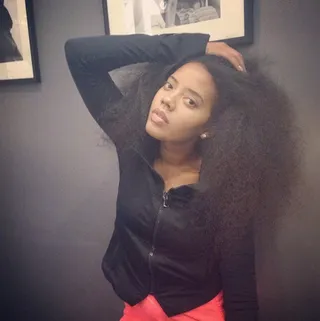 Angela Simmons @angelasimmons - &quot;Team natural lol !!! No make up! No weave ! let's see how long this will last ☺️&quot;The designer reveals her truest form to her followers in a fantastic declaration of self love.(Photo: Angela Simmons via Instagram)
