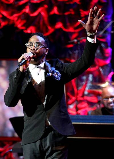 Medley From Heaven  - Singer DeWayne Woods is set to perform on stage Sunday at 8P/7C for Sunday Best!&nbsp; (Photo: Imeh Akpanudosen/Getty Images for Super Bowl Gospel)