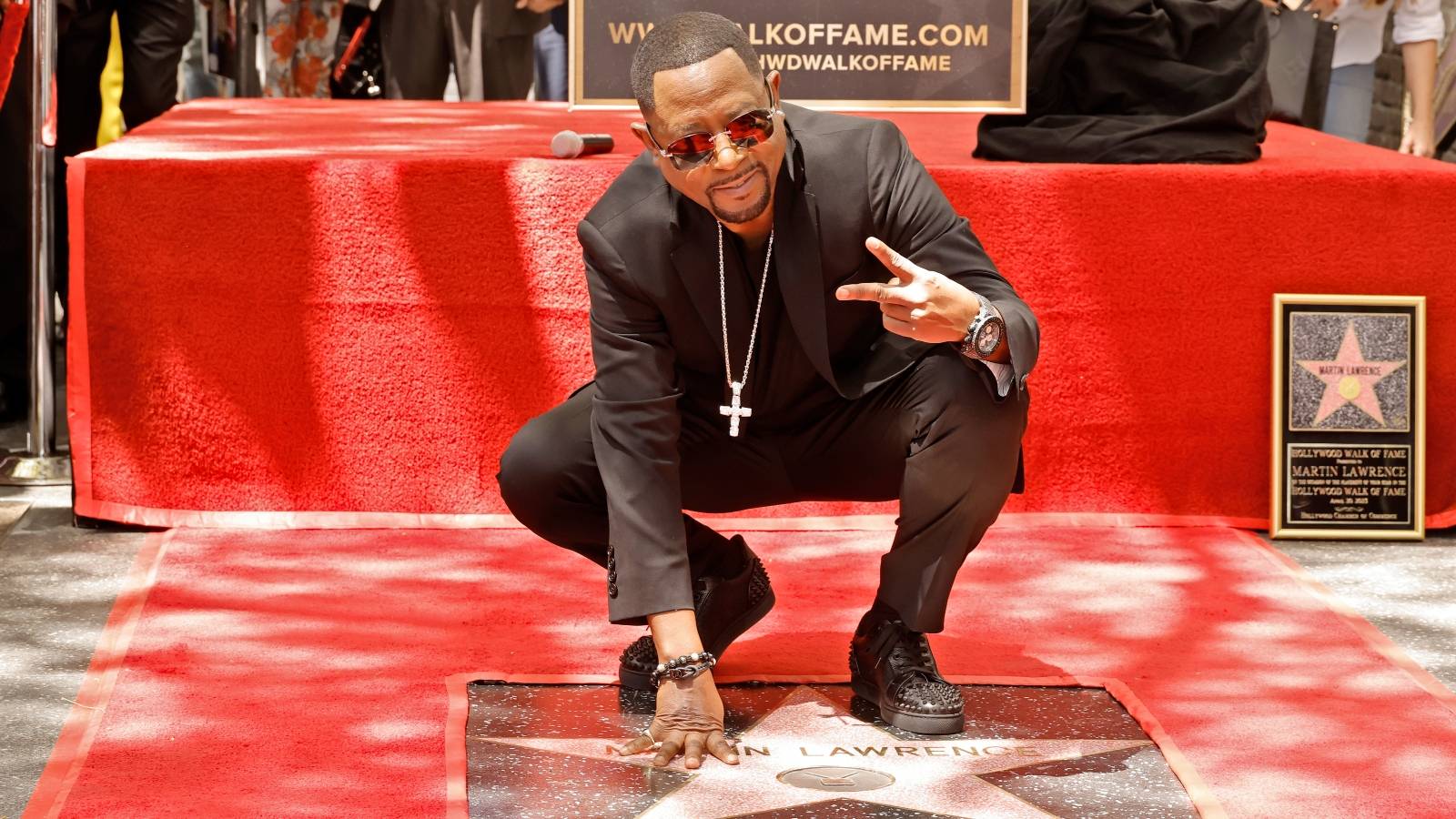 Martin Lawrence is honored with a star on the Hollywood Walk of Fame.
