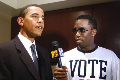 Bad Boy Swag - Diddy teamed up with Vogue editor Anna Wintour to design election apparel for the Obama campaign back in 2008. The Bad Boy mogul has been a longtime activist when it comes to voting, from the Vote or Die campaign to his more recent reelection efforts. (Photo: Rebecca Sapp/WireImage for Citizen Change)