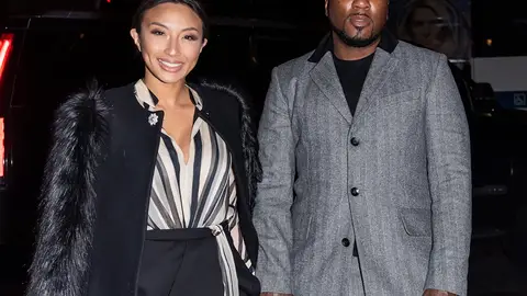 NEW YORK, NEW YORK - FEBRUARY 07:  Jeannie Mai and Rapper Jeezy are seen arriving to the Rag & Bone fashion show during New York Fashion Week on February 07, 2020 in New York City. (Photo by Gilbert Carrasquillo/GC Images)