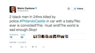 Mario Cantone - When will there be justice?(Photo: Mario Cantone via Twitter)