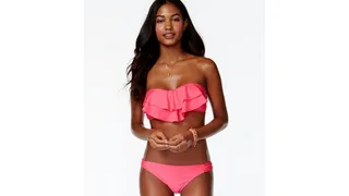 Hula Honey Tiered Ruffle Bikini Top and Hipster Bikini Bottom ($42) - Make a splash in this pretty in pink bikini&nbsp;that is perfect on the eyes and on your bank account.&nbsp;(Photo: Macy's)&nbsp;