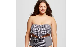 Vichy Black Flounce Bikini Top Black/White – Costa del Sol ($29.99) - This ruffled gingham bikini top (with removable straps) hugs every curve and can go with&nbsp;most bottoms. Selfie improved.&nbsp;(Photo: Costa del Sol)&nbsp;