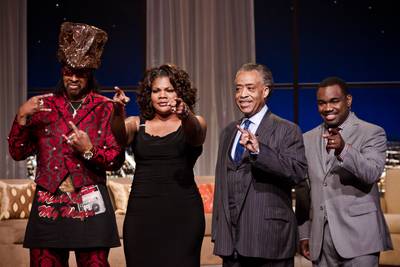 Farewell to Another Great Episode! - From left: Bootsy Collins, Mo'Nique, Al Sharpton and Rodney Perry.(Photo: Darnell Williams/BET)