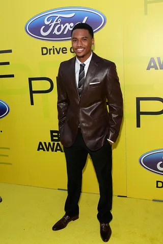 Trey Songz - Only R&amp;B superstar and BET Awards nominee Trey Songz could rock a brown leather blazer and make it look this hot.&nbsp;(Photo by Michael Underwood/PictureGroup)