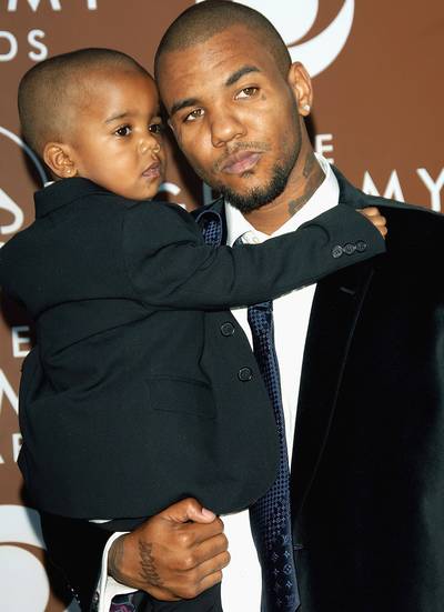 Game - &quot;Like Father, Like Son,&quot; the closing track of Game's 2005 debut, The Documentary, detailed his son Harlem's birth to the minute, shouting out his baby's mother, and even the doctors and nurses at the hospital.&nbsp;(Photo: Stephen Shugerman/Getty Images)