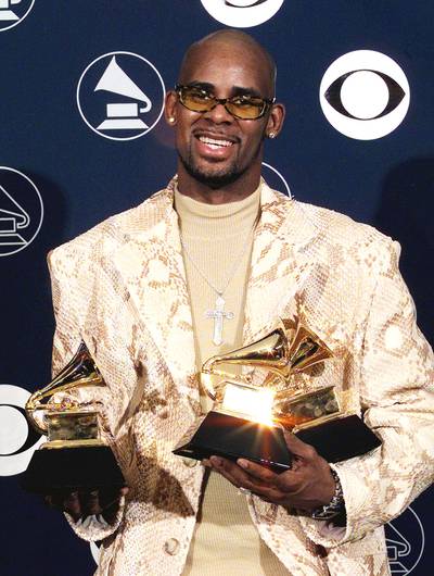 The Evolution of R. Kelly &nbsp;  - In 1996, Kelly dropped one of his biggest, most inspirational songs yet with &quot;I Believe I Can Fly&quot; on the soundtrack of the film Space Jam. The song won three Grammys and elevated Kelly's career to a new level.  (Photo: MATT CAMPBELL/AFP/Getty Images)