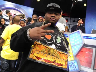 The Champ - Freestyle Friday competitor and current champion, Relly, at 106 &amp; Park, January 06, 2012.(Photo: John Ricard/BET)
