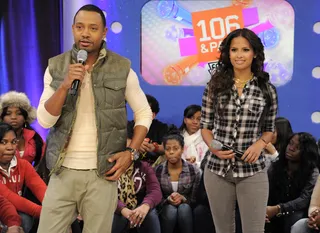 Bring 'Em Out - Terrence J and Rocsi Diaz at 106 &amp; Park, January 06, 2012.(Photo: John Ricard/BET)