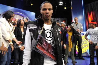 Hold Up - Freestyle Friday competitor Baker at 106 &amp; Park, January 06, 2012.(Photo: John Ricard/BET)