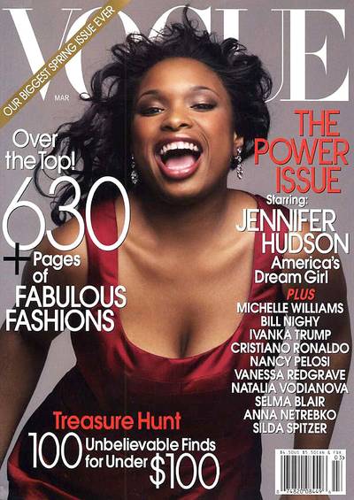 Jennifer Hudson - The March 2007 cover of Vogue belonged to the singer-actress.  (Photo: Courtesy of Vogue)