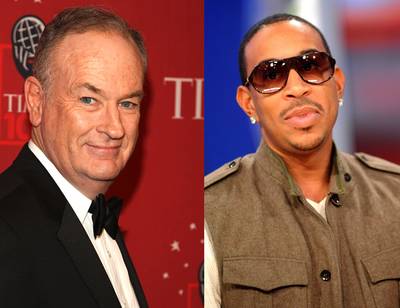 Ludacris vs. Bill O'Reilly - In 2002, Bill O'Reilly waged a campaign Pepsi for endorsing&nbsp;Ludacris, a &quot;thug&quot; who &quot;disrespects women, encourages drug use, and encouraged violence.&quot; Luda struck back on-wax several times, and O'Reilly continued to denounce the rapper for years. The two ended their beef in 2010. (Photos from left to right: Stephen Lovekin/Getty Images Brad Barket/PictureGroup)