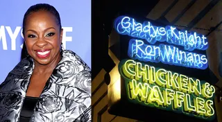 Gladys Knight&nbsp;—&nbsp;Gladys Knight and Ron Winans's Chicken &amp; Waffles - Gladys Knight's got the soul food market cornered in Atlanta with her three Gladys Knight and Ron Winans's&nbsp;Chicken &amp; Waffles restaurants.(Photos from left: StarPix,Courtesy gladysandron.net)