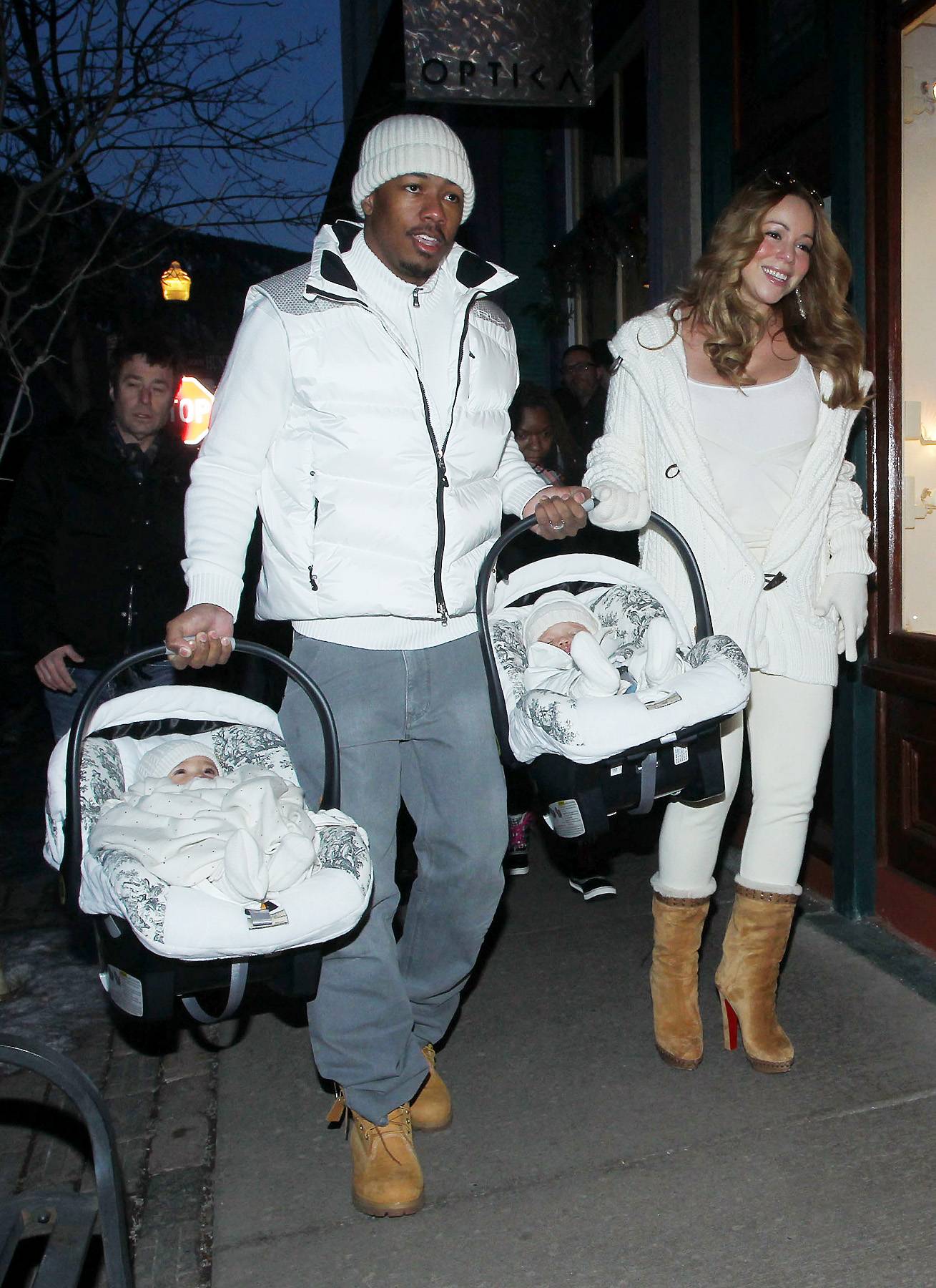 Mariah Carey - Last Mother's Day, Mariah and her hubby Nick Cannon were brand new parents to twins Morrocan and Monroe. One year later, they've got diaper duty on lock and have traveled with their twins everywhere from Aspen to Paris. Like their wedding anniversary, we're sure this fab foursome will be celebrating Mom's day in style.&nbsp;(Photo: FameFlynet, Inc.)