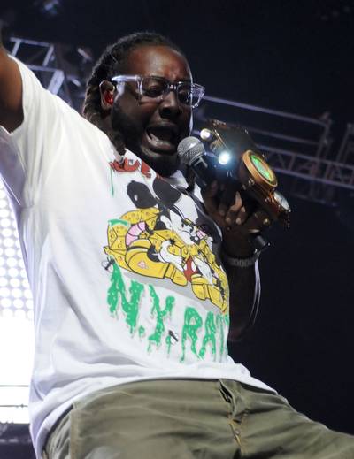 T-Pain, RevolveR - This &quot;rappa-ternt-sanga&quot; has been leaking music from his fourth studio album for two years. At one point, he said he wouldn't drop the LP until he amassed a million Twitter followers. Considering he's at around 600,000 now, he made a smart move in setting a new release date, December 6, 2011, in stone. UPDATE: December 6 was in stone, yet&nbsp;RevolveR wasn’t that well received by critics, with some citing a lack of artistic growth. The album wasn’t even certified Gold.(Photo:&nbsp; Gregg DeGuire/PictureGroup)