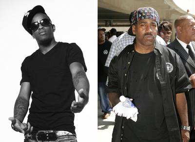 Kurtis Blow / Kurtis Blow Jr.  - Taking on his father's stage name was a difficult pill to swallow at first. However, the Cali-bred son of hip hop legend Kurtis Blow says he took on the moniker knowing that it would get people to listen to his music and see how talented he is.(Photos from left: Myspace, Bill Pugliano/Getty Images)