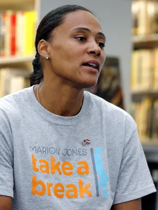 Marion Jones: October 12 - The former track star and three-time Olympic gold medalist turns 37.  (Photo: REUTERS/Nikola Solic)