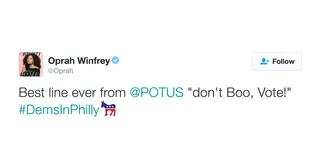 Oprah Winfrey - &quot;And YOU get a vote! And YOU get a vote! EVERYBODY GETS A VOTE!&quot;(Photo: Oprah Winfrey via Twitter)&nbsp;
