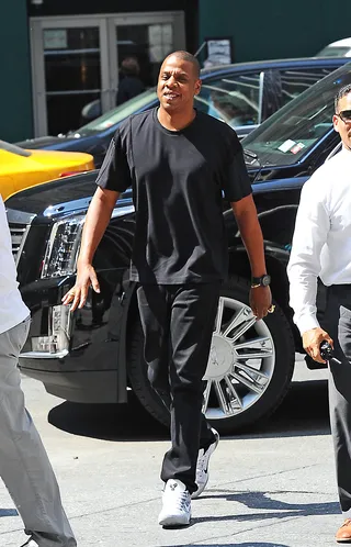 All About the Business - Jay Z heads out to his office in NYC.  (Photo: Splash News)